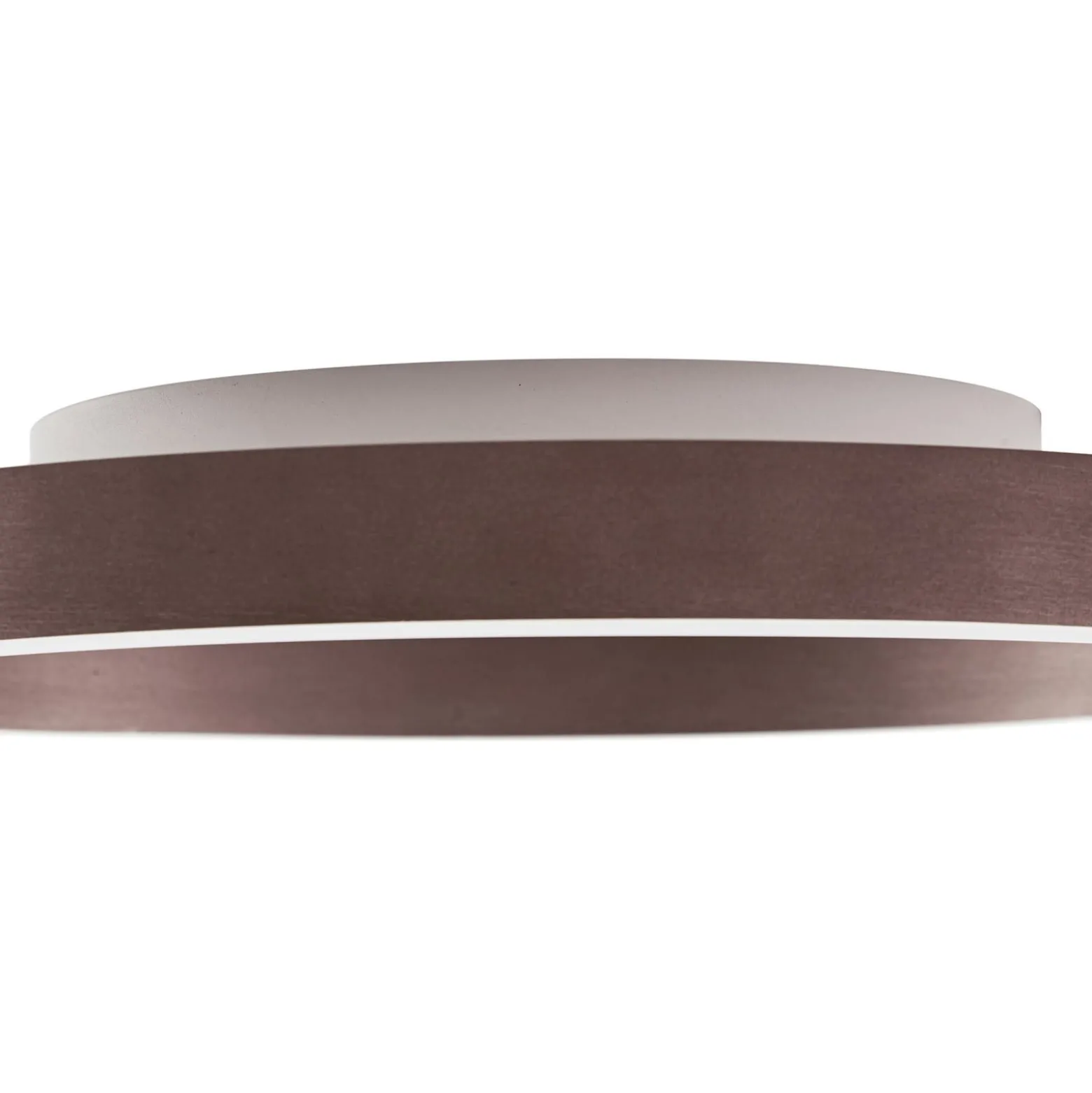 Lucande LED-kattovalaisin Rotundo, halkaisija 40 cm, ruskea, himmennettävä