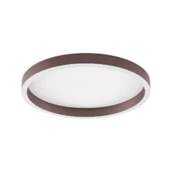 Lucande LED-kattovalaisin Rotundo, halkaisija 40 cm, ruskea, himmennettävä