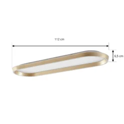 Lucande LED-kattovalaisin Rylan, 112 cm, messinki, himmennettävä, CCT