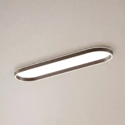 Lucande LED-kattovalaisin Rylan, 112 cm, ruskea, himmennettävä, CCT