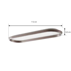Lucande LED-kattovalaisin Rylan, 112 cm, ruskea, himmennettävä, CCT