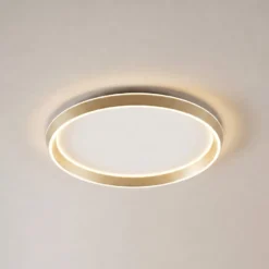 Lucande LED-kattovalaisin Rylan, messinki, Ø 62 cm, himmennettävä CCT