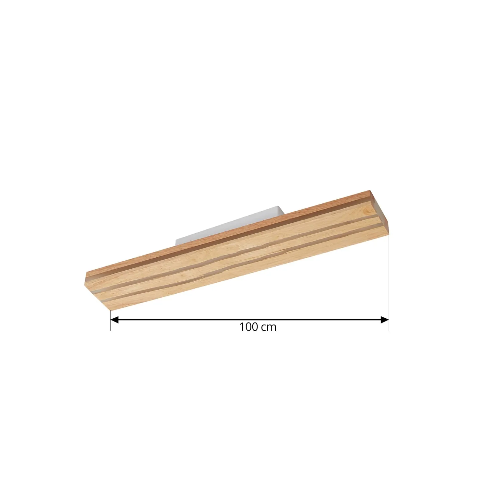 Lucande LED-kattovalaisin Silja, puu, 100 cm, 3000K
