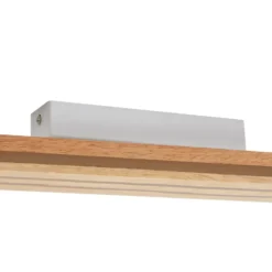 Lucande LED-kattovalaisin Silja, puu, 100 cm, 3000K