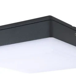 Lucande LED-kattovalaisin Thilo, 16cm, antrasiitti, tunnistin, IP54