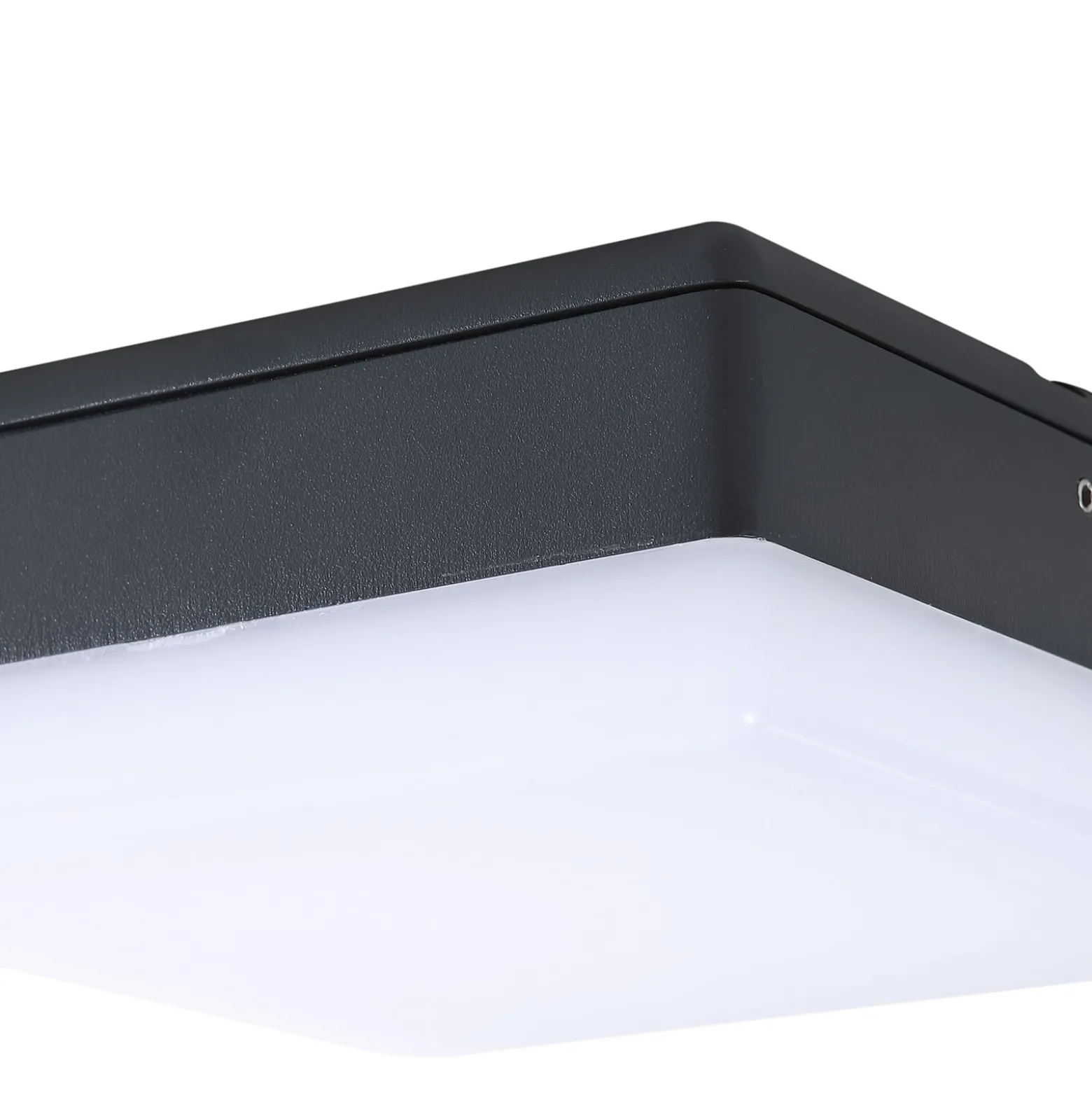 Lucande LED-kattovalaisin Thilo, 16cm, antrasiitti, tunnistin, IP54