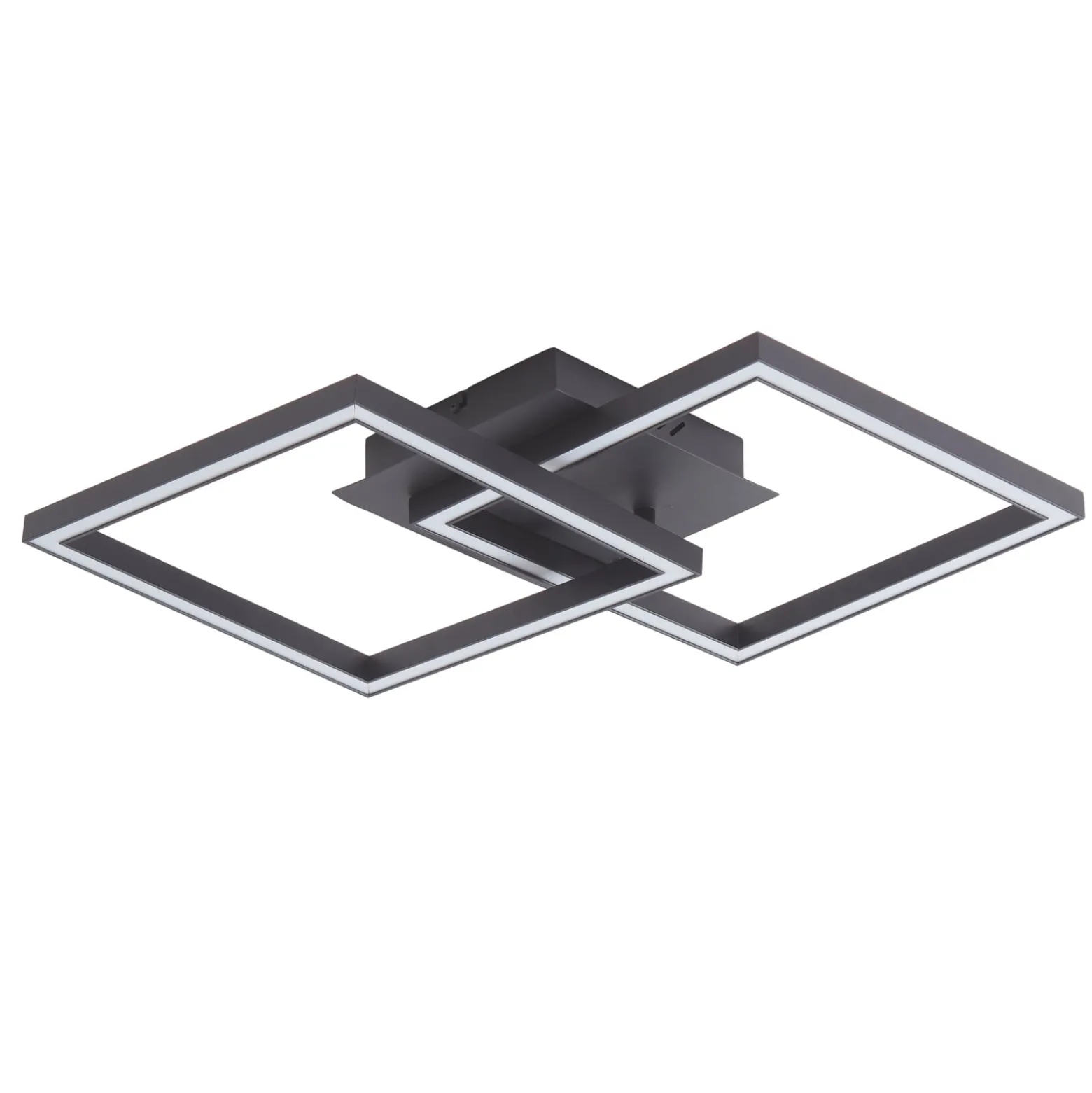 Lucande LED-kattovalaisin Tjado, 67 cm pitkä, musta, metallia