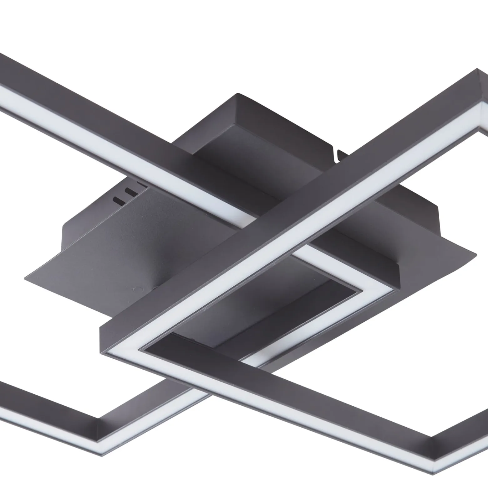 Lucande LED-kattovalaisin Tjado, 67 cm pitkä, musta, metallia