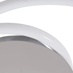 Lucande LED-kattovalaisin Valenora, kromi/valkoinen, PC, Ø 44 cm