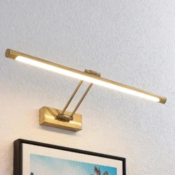 Lucande LED kuvavalaisin Dimitrij, messinki, metalli, 54cm