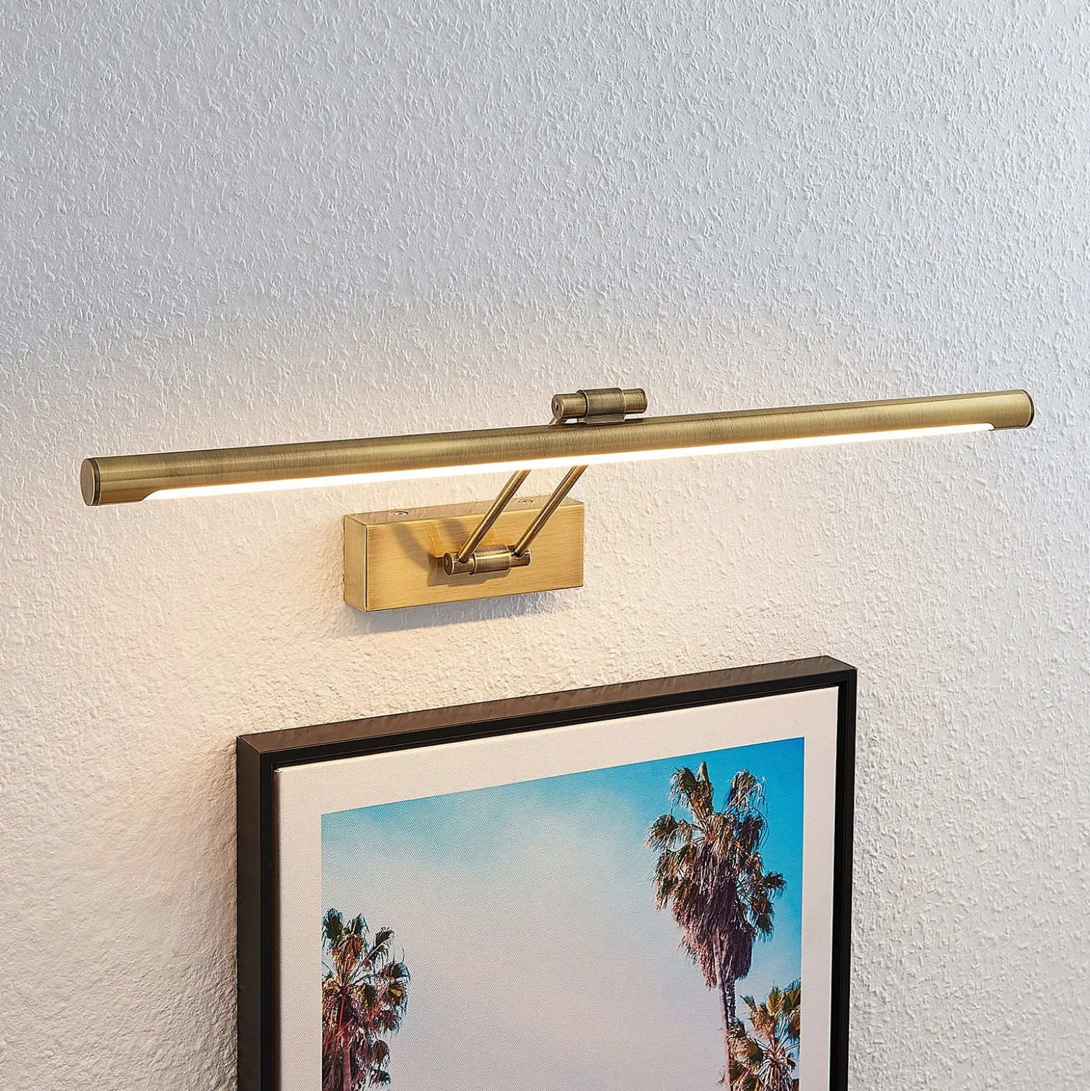 Lucande LED kuvavalaisin Dimitrij, messinki, metalli, 54cm