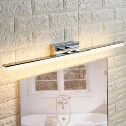 Lucande LED kylpyhuoneen seinävalaisin Julie, 75cm, kromi, metalli, IP44