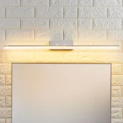 Lucande LED kylpyhuoneen seinävalaisin Julie, 75cm, kromi, metalli, IP44