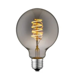 Lucande LED-lamppu E27 G95 4 W, savu, 1 800 K, himmennettävä