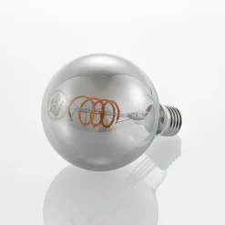 Lucande LED-lamppu E27 G95 4 W, savu, 1 800 K, himmennettävä