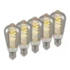 Lucande LED-lamppu E27 ST64 4 W 1 800 K himmennettävä titaani, 5 kpl