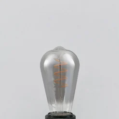 Lucande LED-lamppu E27 ST64 4 W 1 800 K himmennettävä titaani, 5 kpl