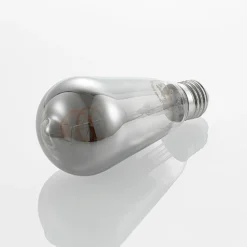 Lucande LED-lamppu E27 ST64 4 W 1 800 K himmennettävä titaani, 2 kpl