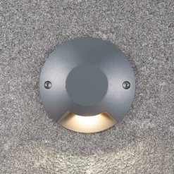 Lucande LED-lattiaspotti Jeffrey, hopea, 1 valonlähde
