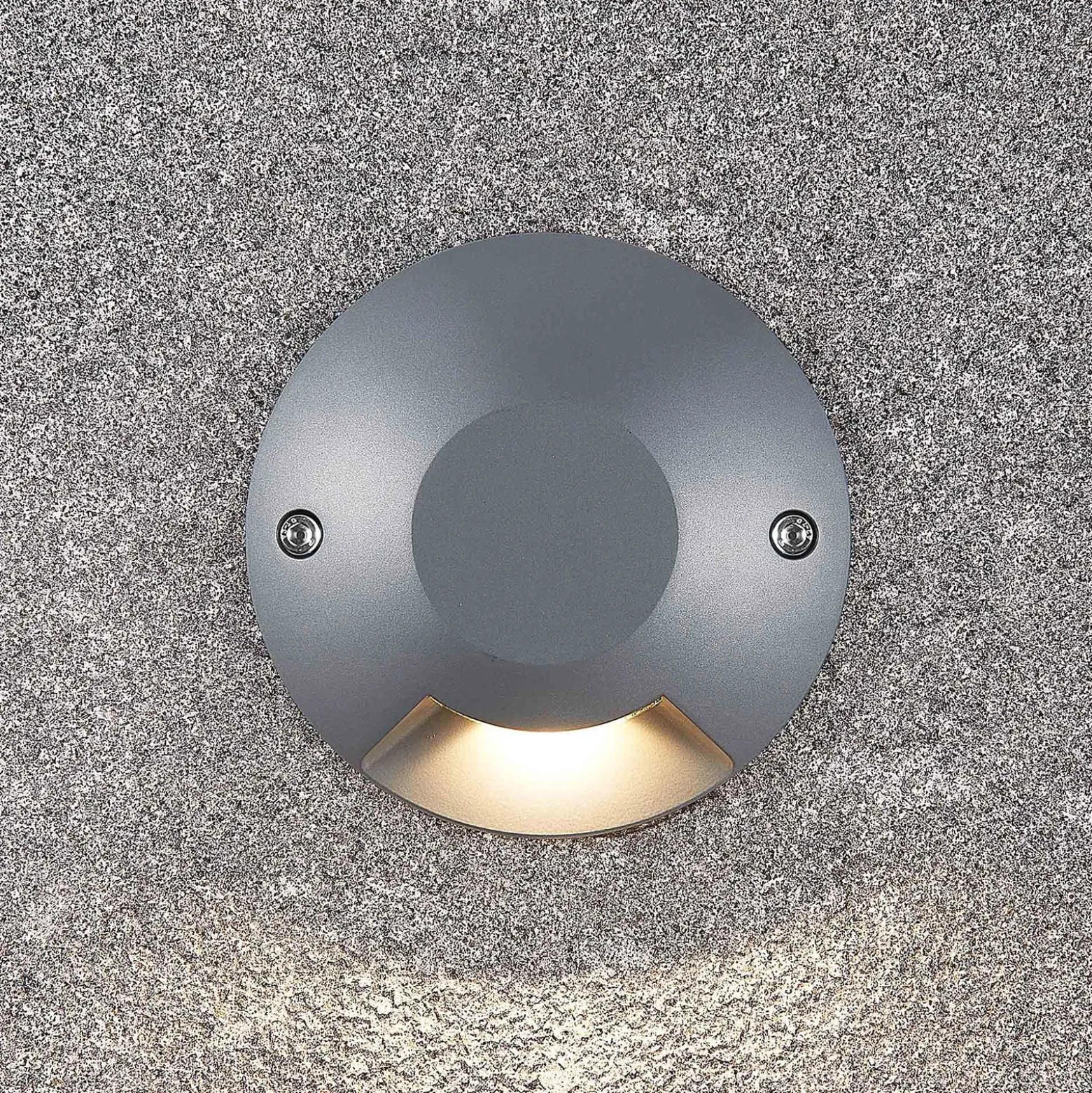 Lucande LED-lattiaspotti Jeffrey, hopea, 1 valonlähde
