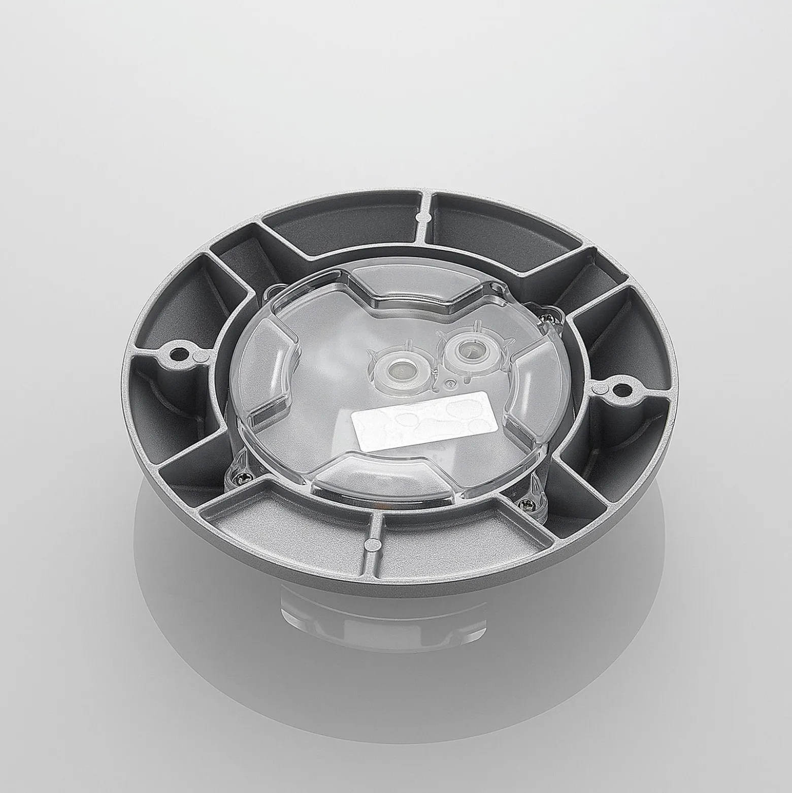 Lucande LED-lattiaspotti Jeffrey, hopea, 1 valonlähde