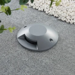 Lucande LED-lattiaspotti Jeffrey, hopea, 1 valonlähde