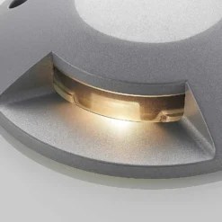 Lucande LED-lattiaspotti Jeffrey, hopea, 1 valonlähde