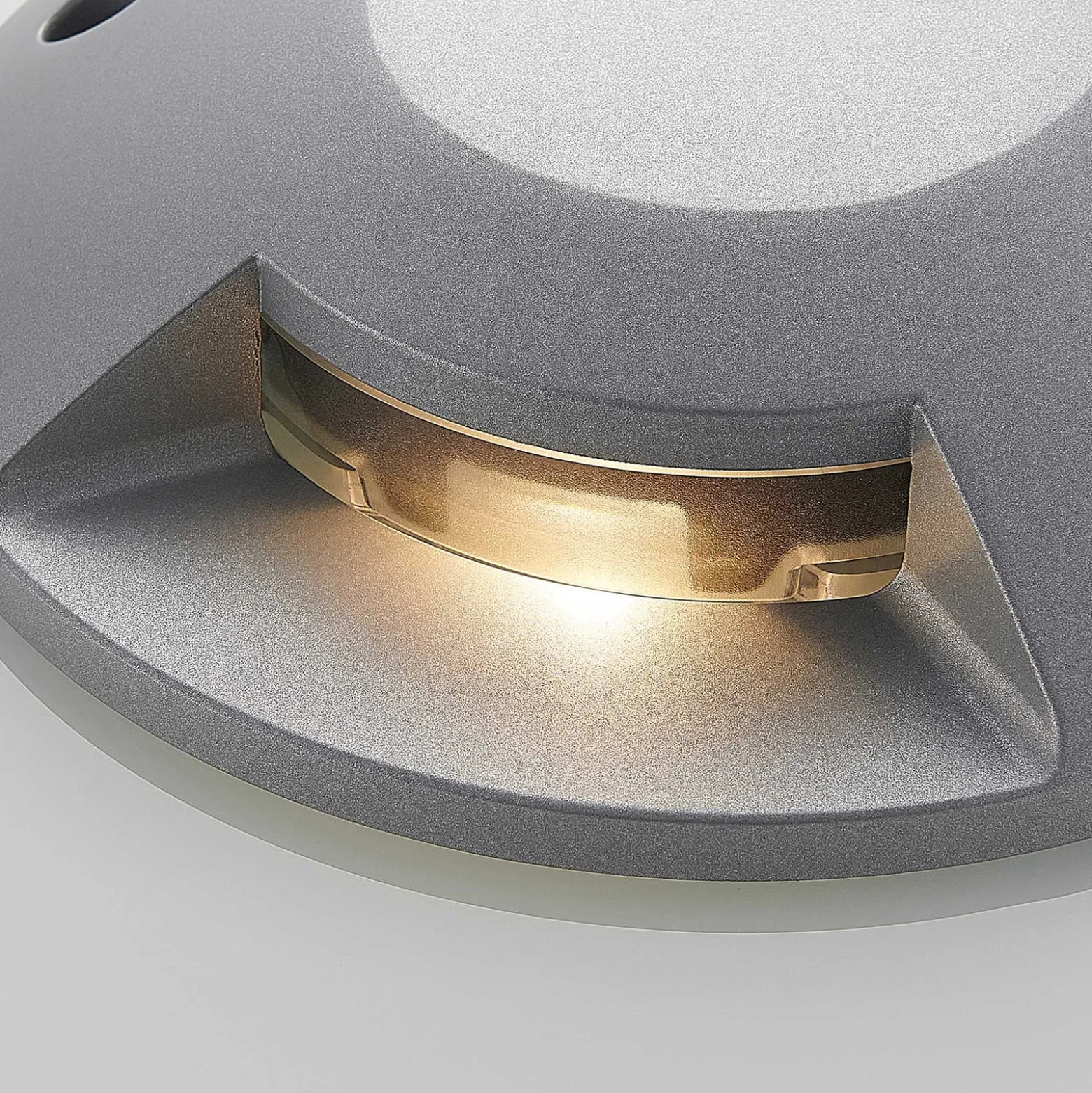 Lucande LED-lattiaspotti Jeffrey, hopea, 1 valonlähde