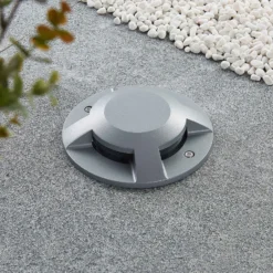 Lucande LED-lattiaspotti Jeffrey, hopea, 4 valonlähtöä