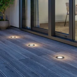 Lucande LED-lattiavalaisin Ava, Ø 12 cm, pyöreä, IP67