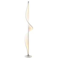 Lucande LED-lattiavalaisin Edano, 154 cm, valkoinen, tekstiili, himmennettävä