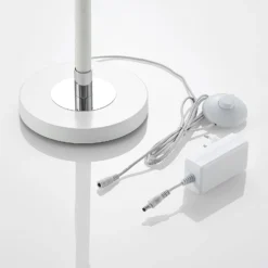Lucande LED-lattiavalaisin Edano, 154 cm, valkoinen, tekstiili, himmennettävä