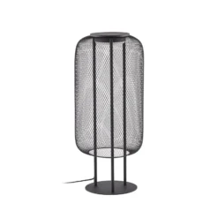 Lucande LED-lattiavalaisin Korvyn, musta, 80 cm, IP44
