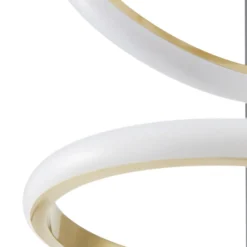 Lucande LED-lattiavalaisin Madu, musta, metalli, 160 cm, himmennettävä