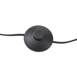 Lucande LED-lattiavalaisin Madu, musta, metalli, 160 cm, himmennettävä