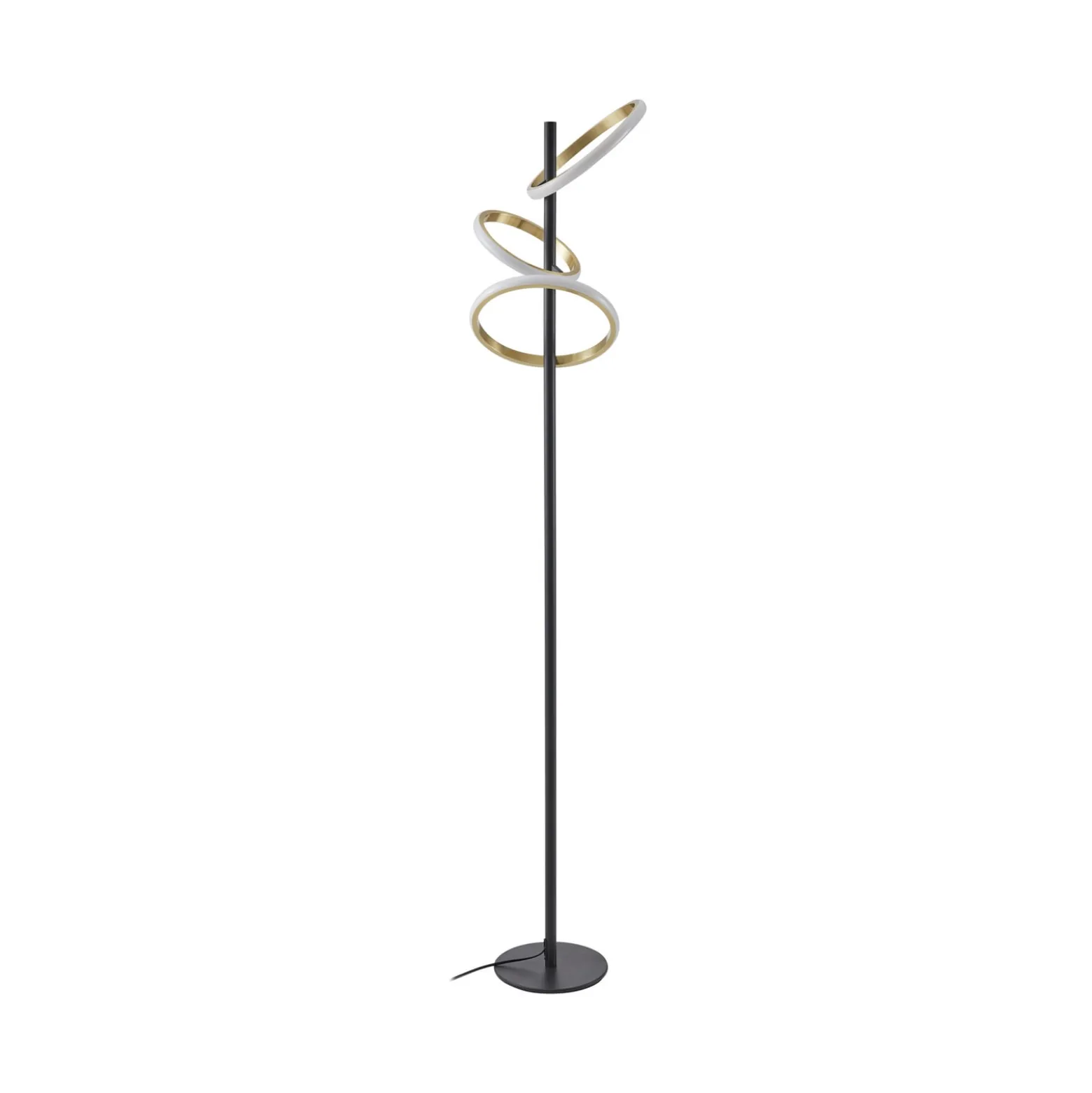 Lucande LED-lattiavalaisin Madu, musta, metalli, 160 cm, himmennettävä