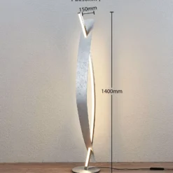 Lucande LED-lattiavalaisin Marija, hopea, himmennettävä, 140 cm