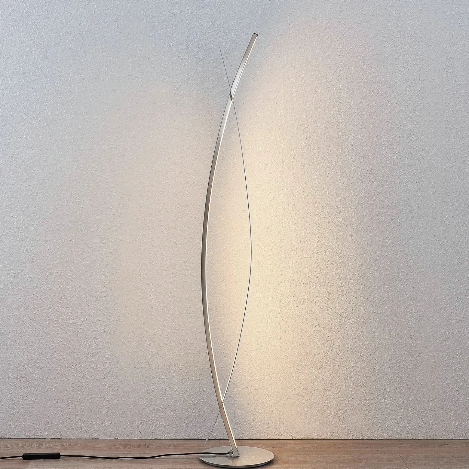 Lucande LED-lattiavalaisin Marija, hopea, himmennettävä, 140 cm