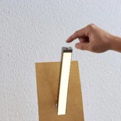 Lucande LED-lattiavalaisin Marija, kullanvärinen, himmennettävä, 140 cm