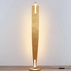 Lucande LED-lattiavalaisin Marija, kullanvärinen, himmennettävä, 140 cm