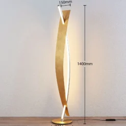 Lucande LED-lattiavalaisin Marija, kullanvärinen, himmennettävä, 140 cm