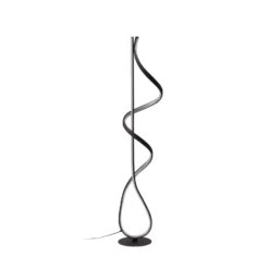 Lucande LED-lattiavalaisin Rodado, musta, 132 cm, alumiinia