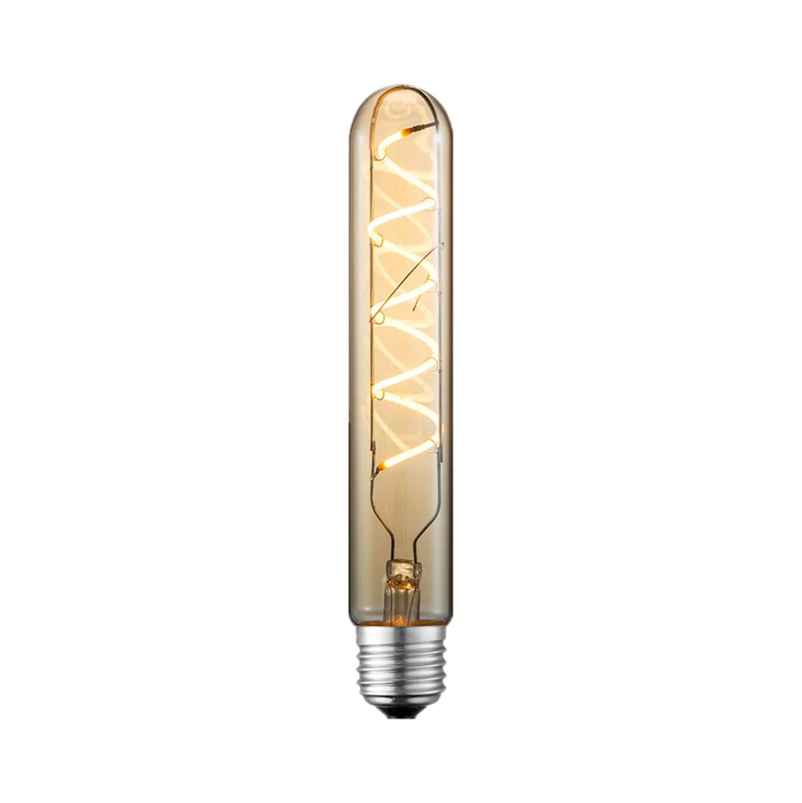 Lucande LED-loisteputki, E27 4 W, halkaisija 3 cm, keltainen, 2700 K