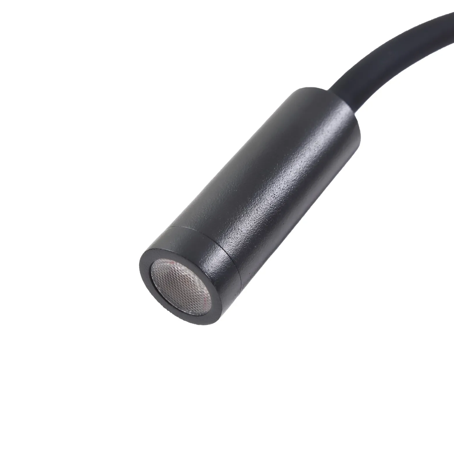 Lucande LED-lukuvalaisin Hetti, musta, metallia, 14 cm korkea
