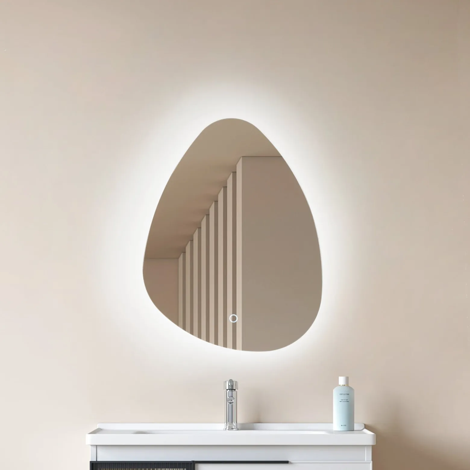 Lucande LED-peili Celestiel, pisaran muotoinen, CCT, 60 cm