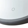 Lucande LED-peili Lelin, Ø 60 cm, musta, alumiini, CCT