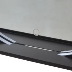 Lucande LED-peili Miren, musta, alumiini, CCT, hyllytaso