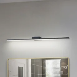 Lucande LED-peilivalaisin Kivana, musta, metalli, 90cm, IP44