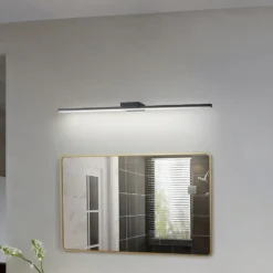 Lucande LED-peilivalaisin Kivana, musta, metalli, 90cm, IP44