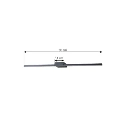 Lucande LED-peilivalaisin Kivana, musta, metalli, 90cm, IP44